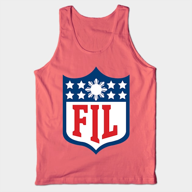 FIL Filipino NFL Crest Logo by AiReal Apparel Tank Top by airealapparel